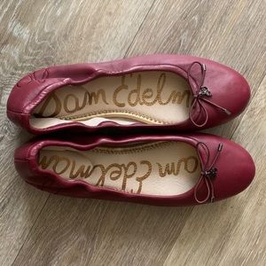 Sam Edelman ballet flats, red, size 7